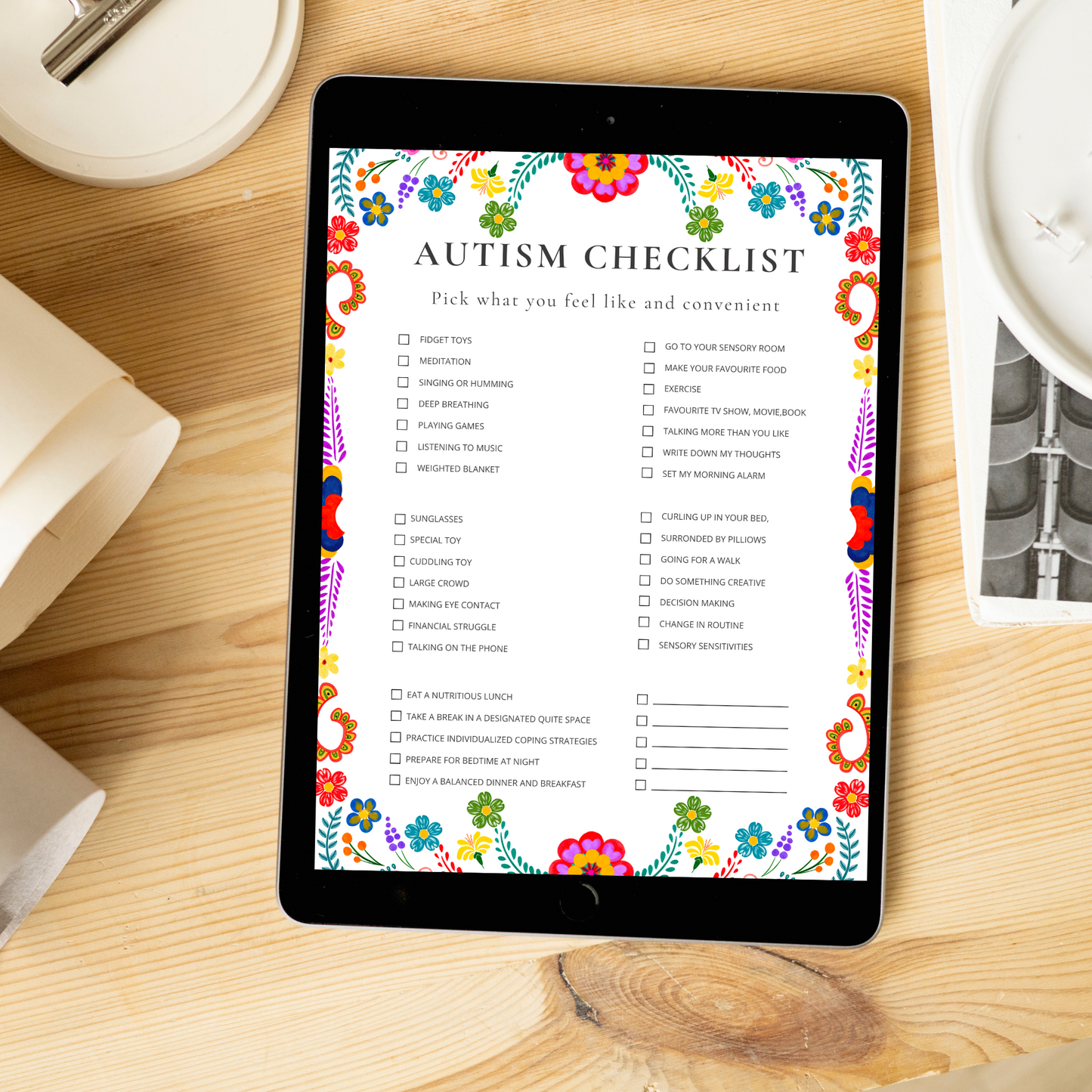 Printable Autism Checklist Special Needs Parent Tool, Digital Download - Jassdigitalbasics # # Jassdigitalbasics