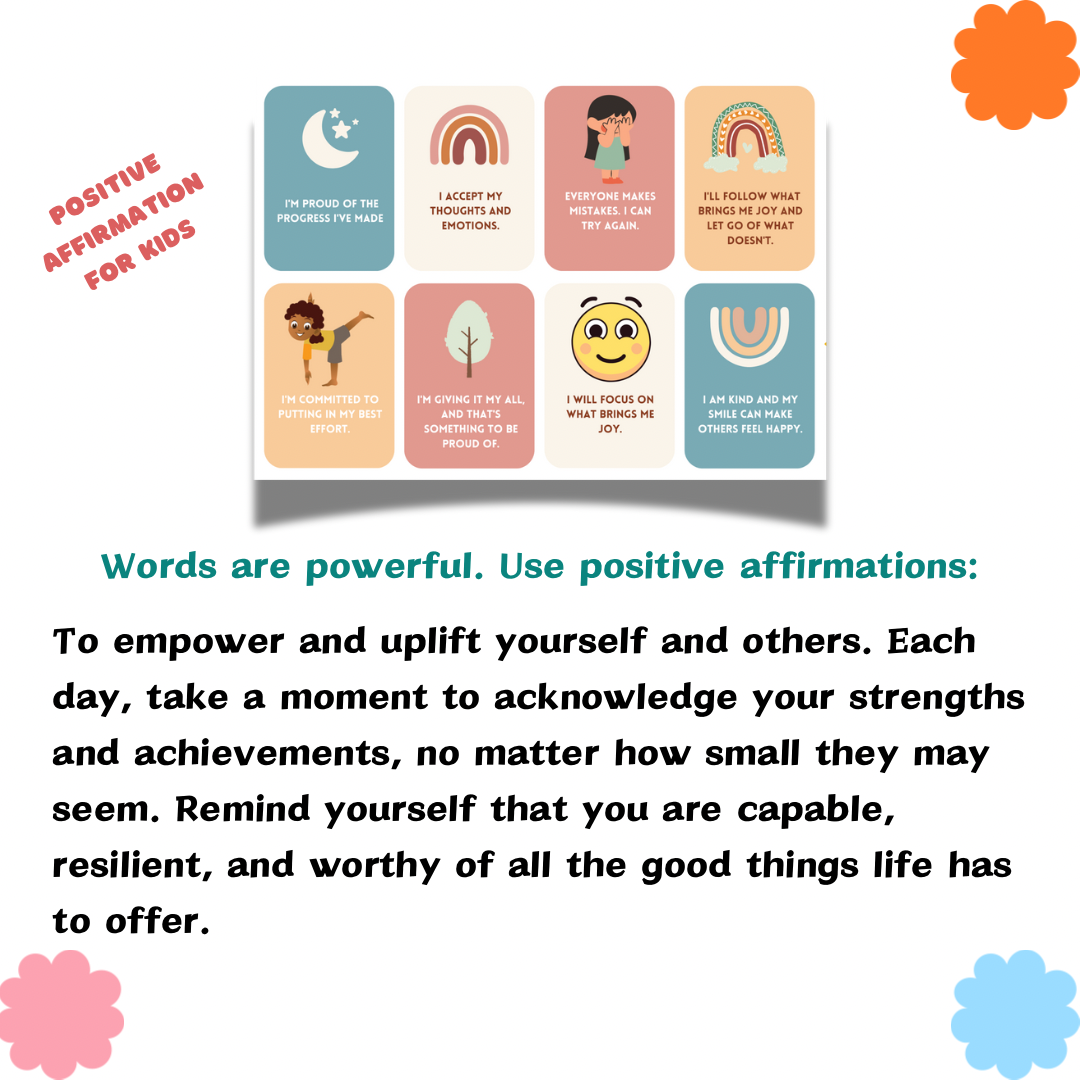 Printable Positive Affirmations poems card motivation kid affirmative card - Jassdigitalbasics # # Jassdigitalbasics