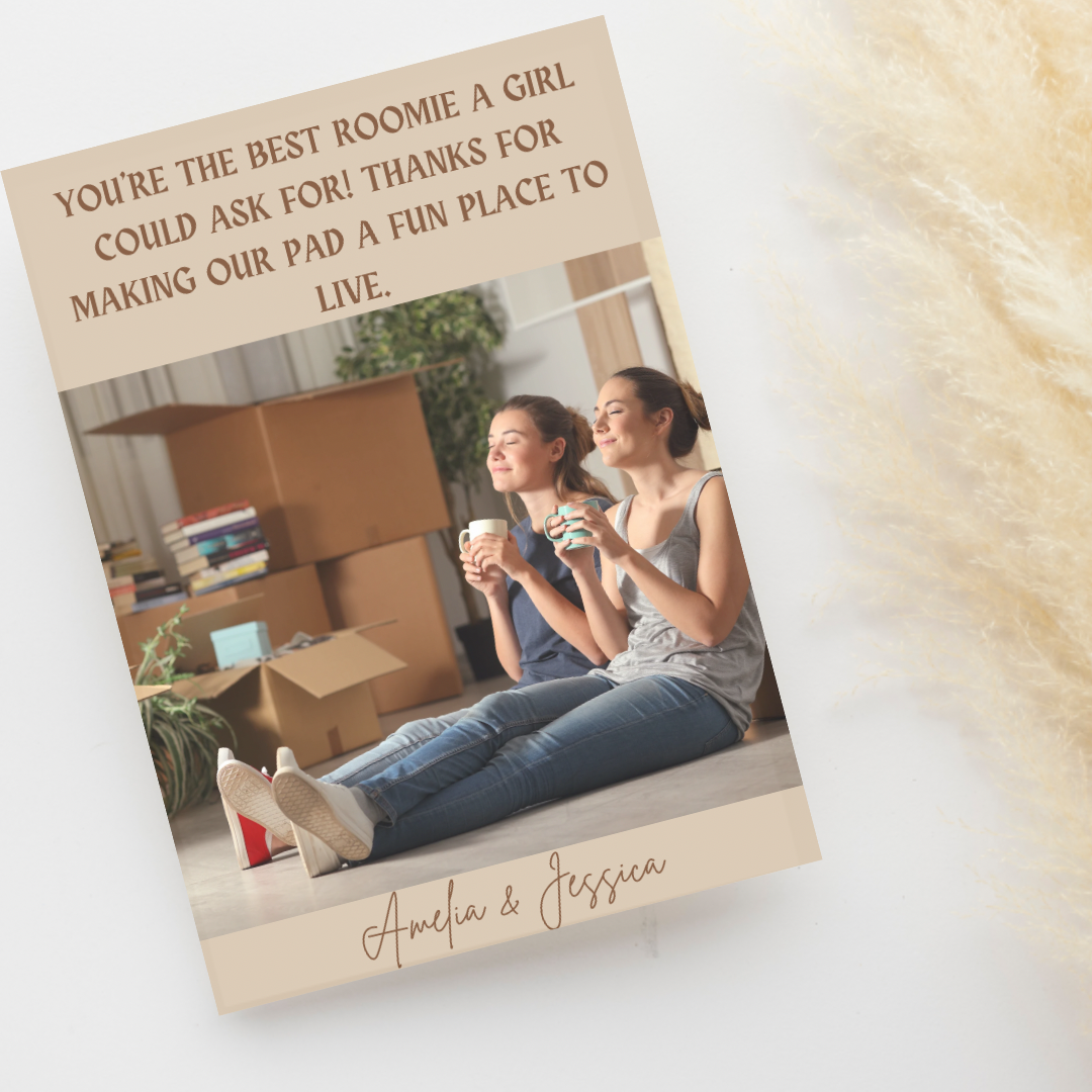 Personalized Roommate Gift Card-Gift Roommate Friendship Card-Birthday Card Roommate - Jassdigitalbasics # # Jassdigitalbasics