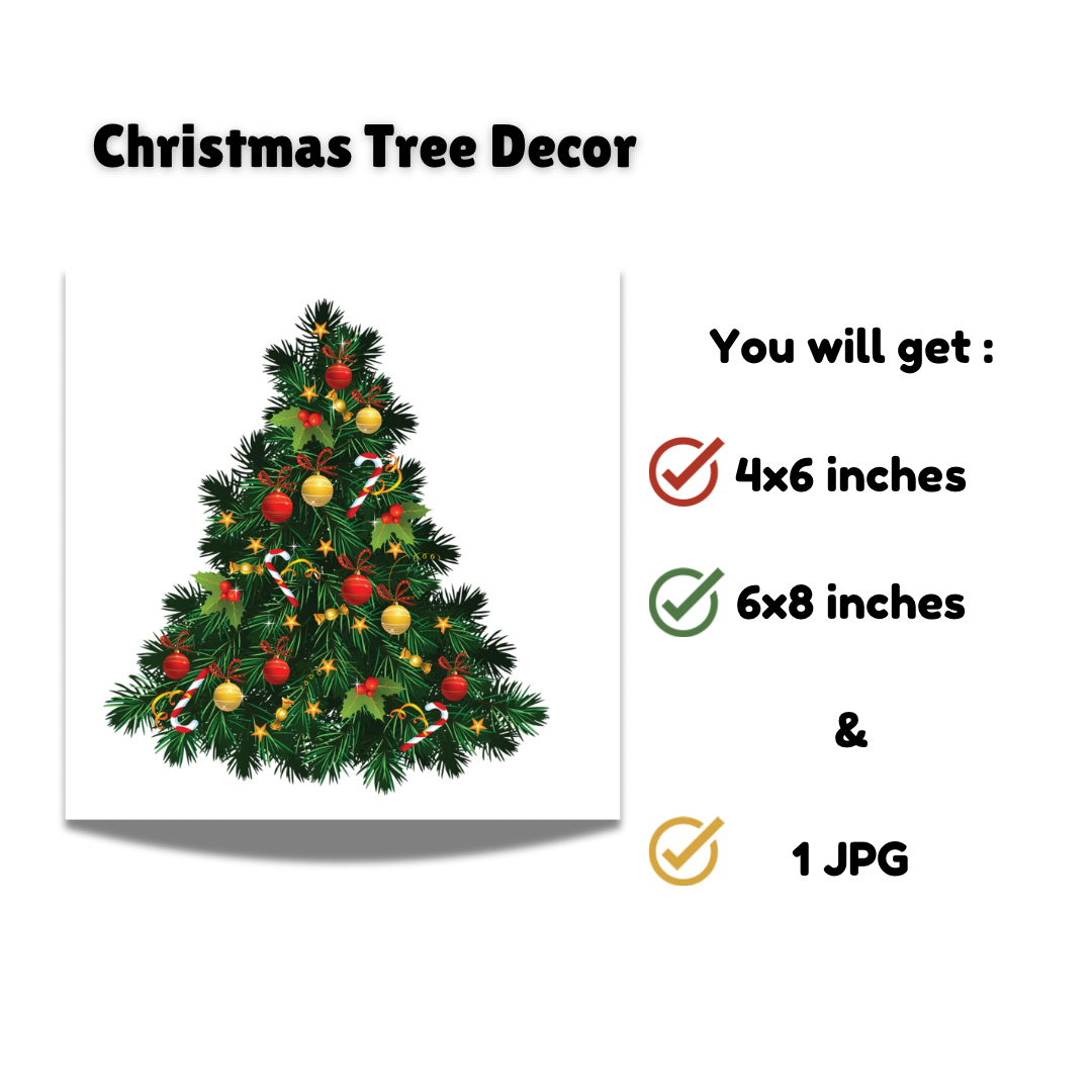 Christmas Tree Decoration, Tree Home Ornament, Holiday Rustic Farmhouse - Jassdigitalbasics # # Jassdigitalbasics