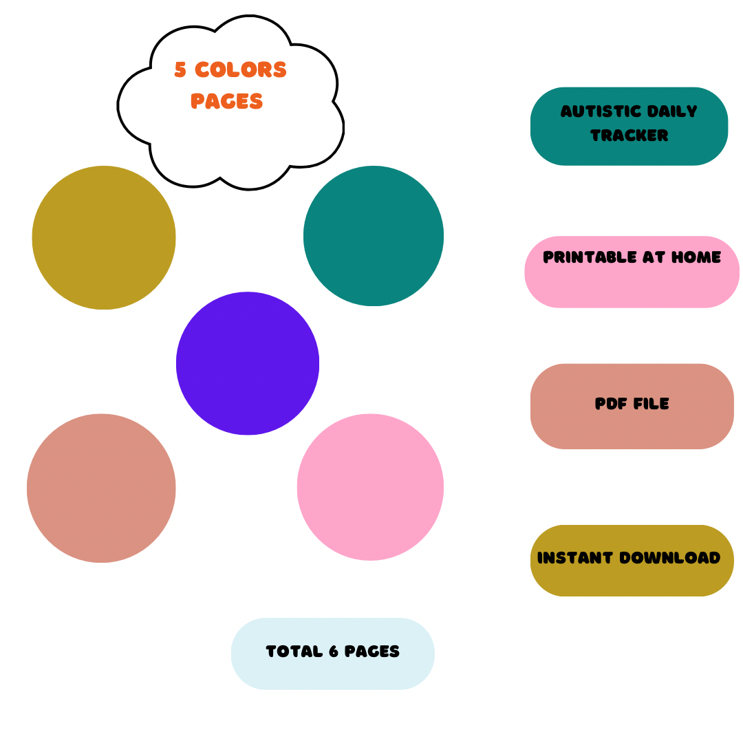 Printable Autism Daily Log, Autism Day Tracker, Autism Log Book - Jassdigitalbasics # # Jassdigitalbasics
