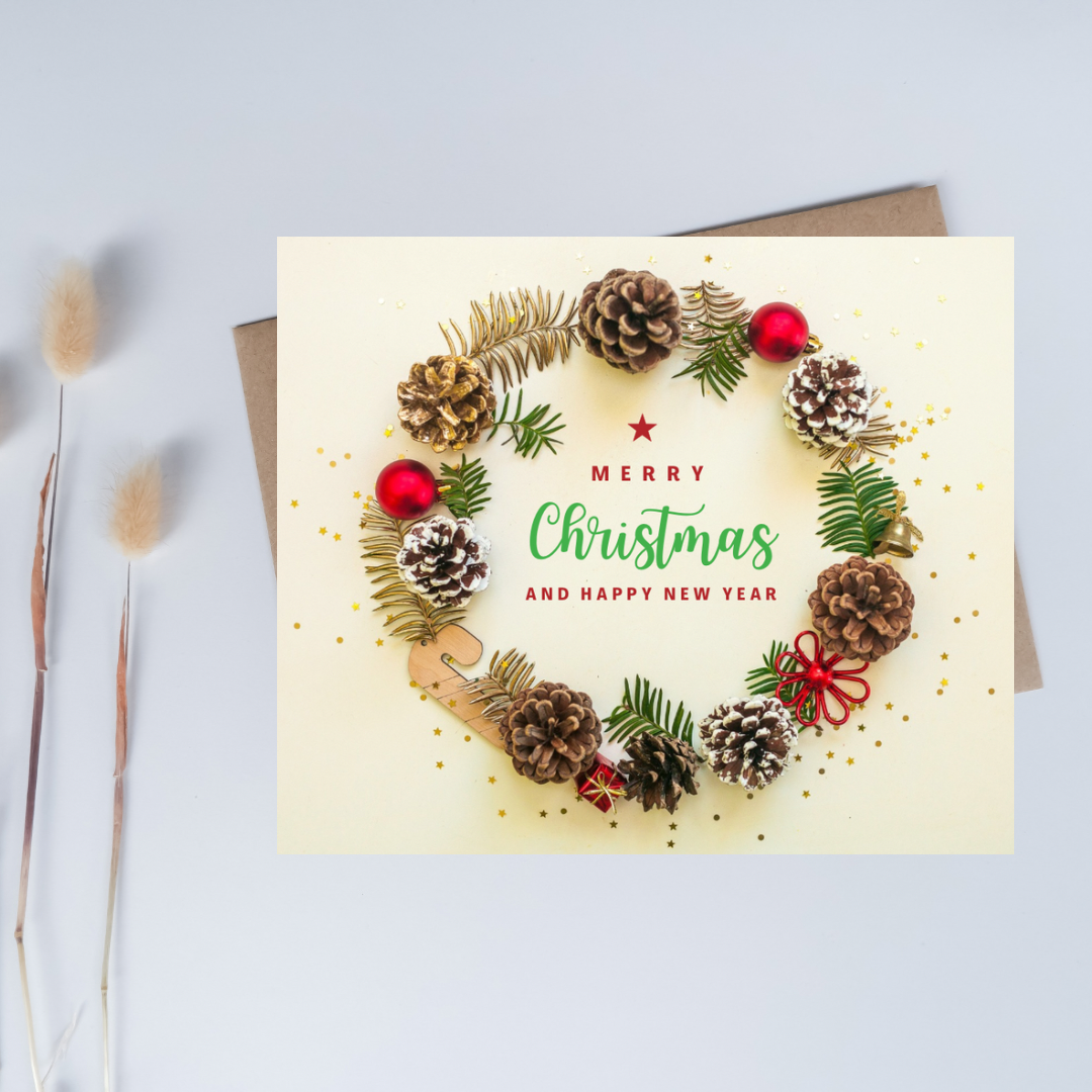 Handmade Christmas and New Year Greeting Card - Jassdigitalbasics # # Jassdigitalbasics