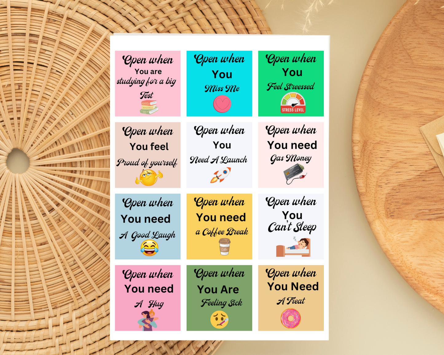 Open When Cards for Him or Her,-Relationship Gift Set-Unique Thoughtful Gift - Jassdigitalbasics # # Jassdigitalbasics
