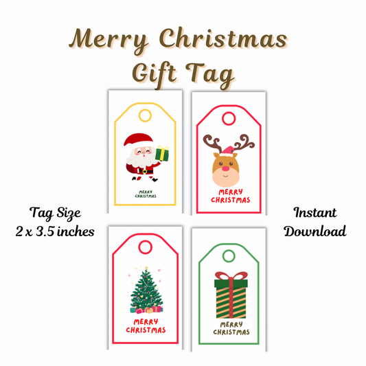 Bundle Merry Christmas gift tags,Printable Holiday Present Labels,Xmas Gift Wrapping Accessories - Jassdigitalbasics # # Jassdigitalbasics