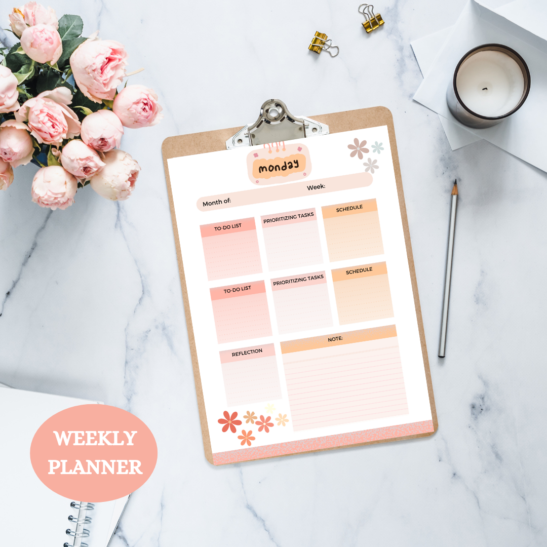 Editable work from home Weekly planner-schedule plan-To do list - Jassdigitalbasics # # Jassdigitalbasics