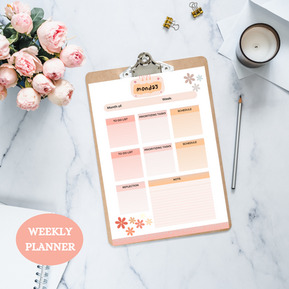 Editable work from home Weekly planner-schedule plan-To do list - Jassdigitalbasics # #