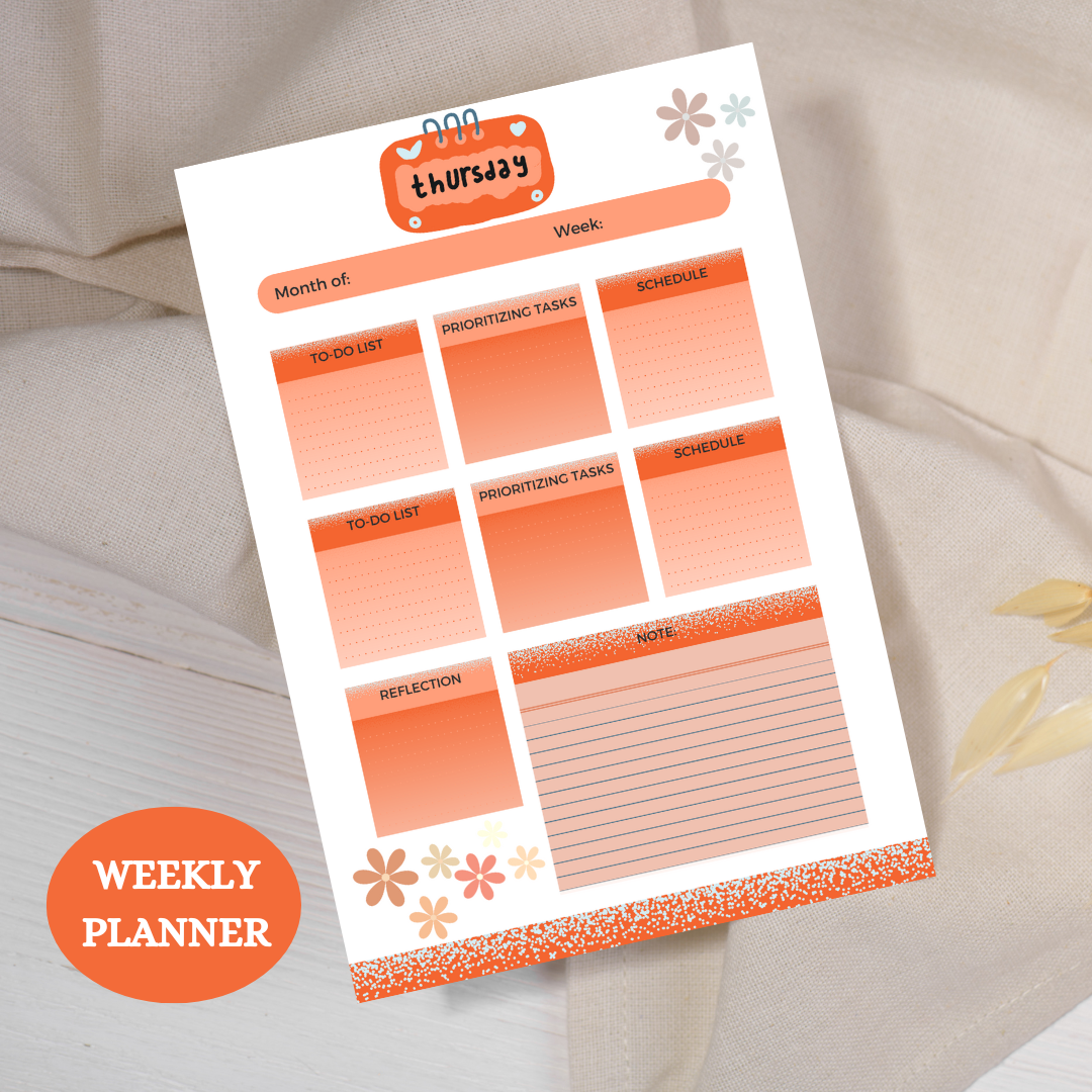 Editable work from home Weekly planner-schedule plan-To do list - Jassdigitalbasics # # Jassdigitalbasics