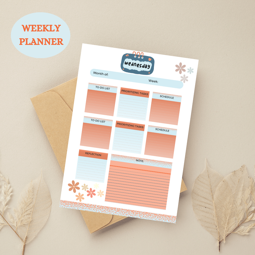 Editable work from home Weekly planner-schedule plan-To do list - Jassdigitalbasics # # Jassdigitalbasics