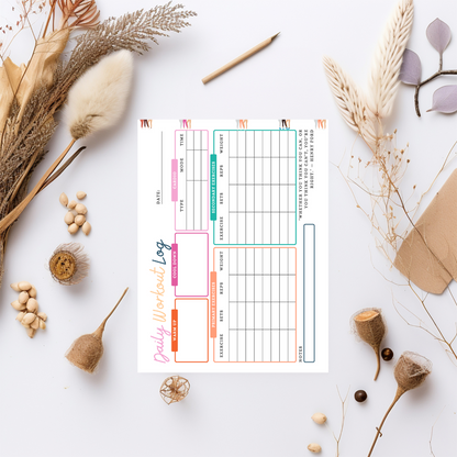 Editable fitness planner, workout tracker-weight loss-body fitness - Jassdigitalbasics # #