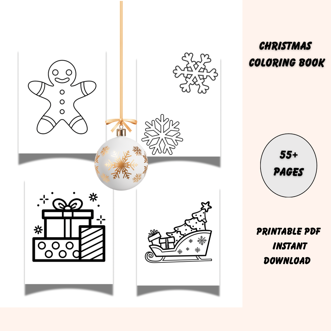 Printable Christmas Coloring Book,Preschool learning tool Actiu - Jassdigitalbasics # # Jassdigitalbasics