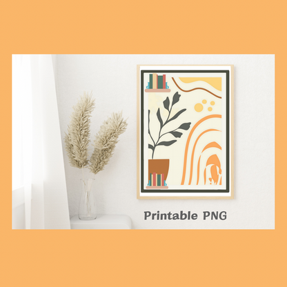 Beige Minimalist abstract wall art Boho -wall art home decor - Jassdigitalbasics # #