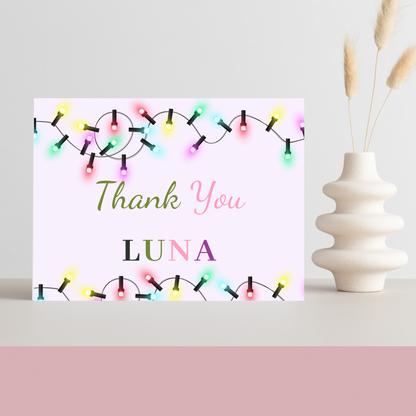 Christmas Thank You Card with LED Light-Personalized Holiday Greeting - Jassdigitalbasics # #