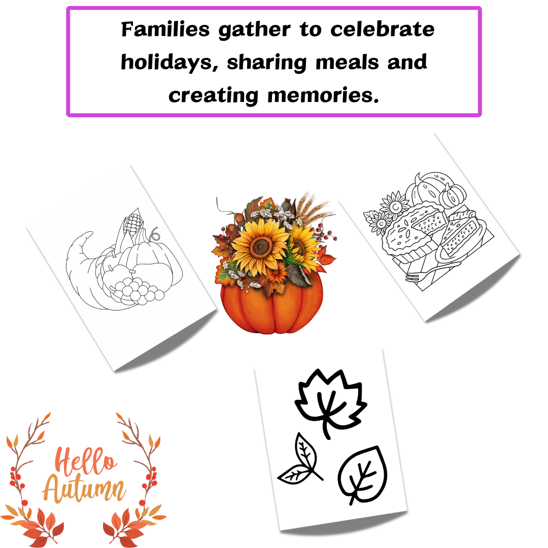 Printable Fall Autumn Coloring Pages-Fun Children Activity-Thanksgiving Gift - Jassdigitalbasics # # Jassdigitalbasics