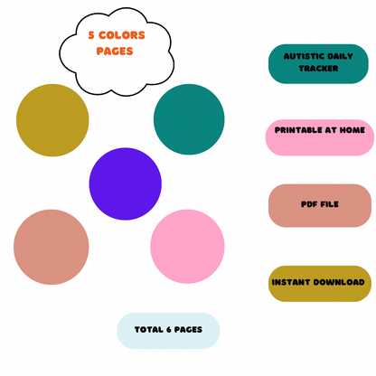 Printable Autism Daily Log, Autism Day Tracker, Autism Log Book - Jassdigitalbasics # #