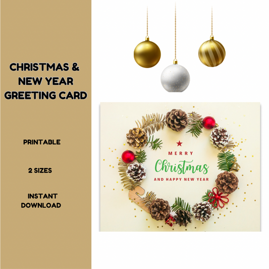 Handmade Christmas and New Year Greeting Card - Jassdigitalbasics # # Jassdigitalbasics