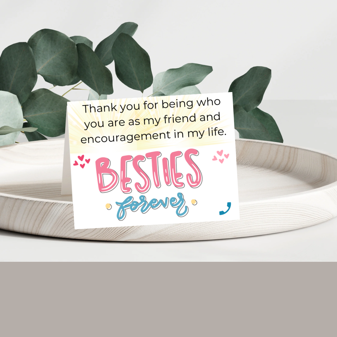 Friendship Gift Card Printable, Best Friend Gift-Digital Friendship Card - Jassdigitalbasics # # Jassdigitalbasics