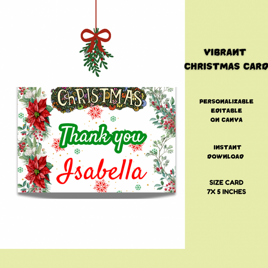 Vibrant Printable Gift Card, Colorful Digital Cards-Customizable Greeting Cards - Jassdigitalbasics # # Jassdigitalbasics