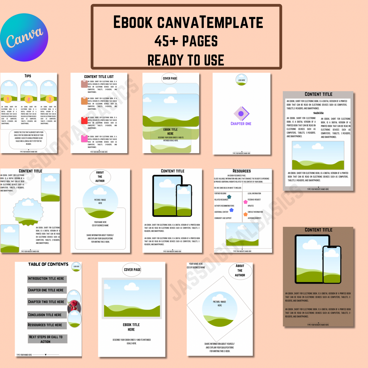 45+ Pages canva template,Digital download - Jassdigitalbasics # # Jassdigitalbasics