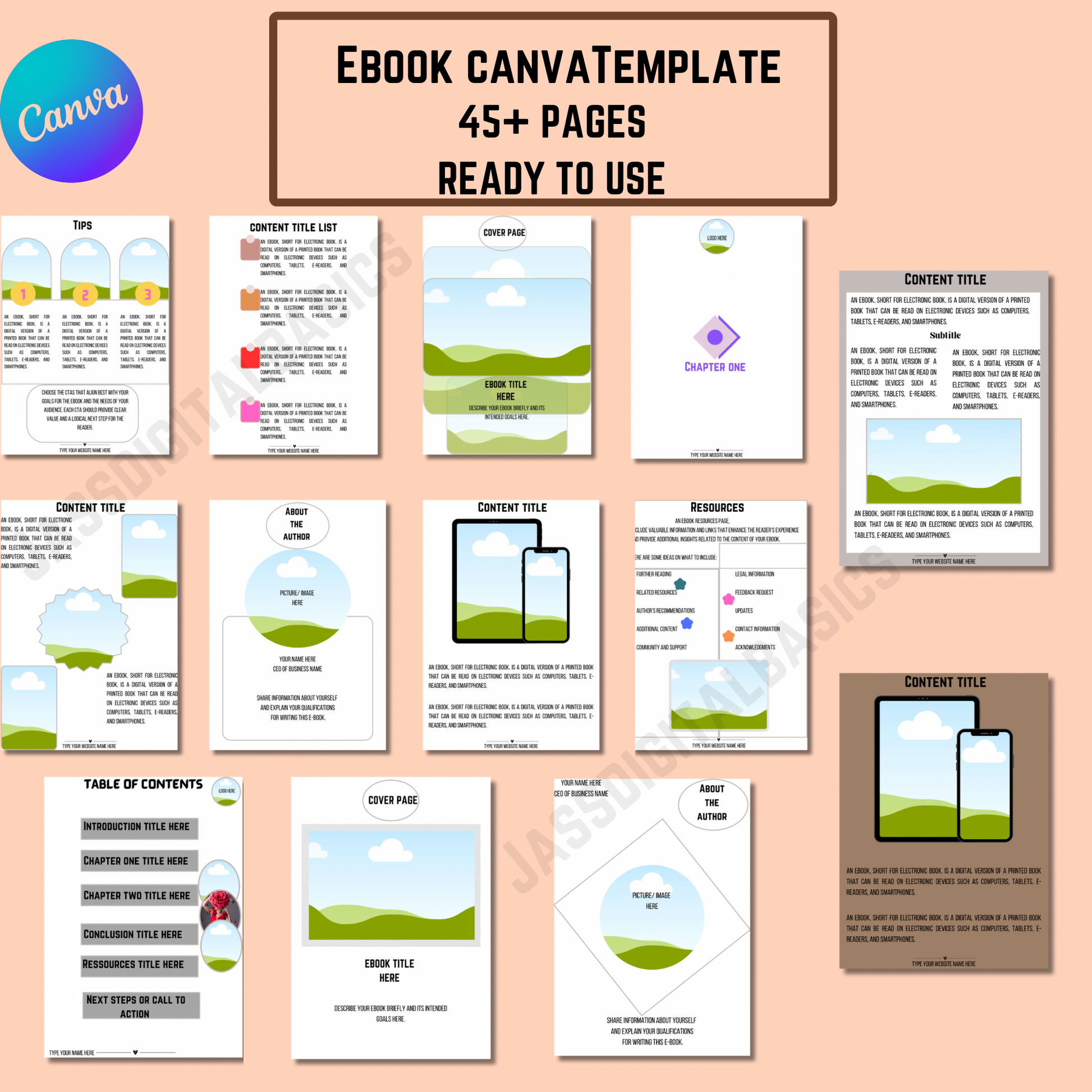 45+ Pages canva template,Digital download - Jassdigitalbasics # #