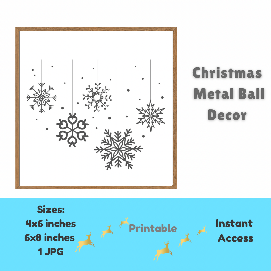 Christmas Metal Ball Decor, Holiday Ornament, Festive Decoration - Jassdigitalbasics # # Jassdigitalbasics