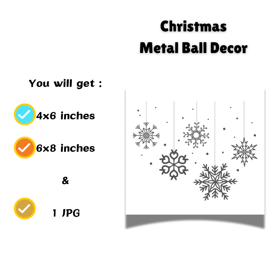 Christmas Metal Ball Decor, Holiday Ornament, Festive Decoration - Jassdigitalbasics # # Jassdigitalbasics