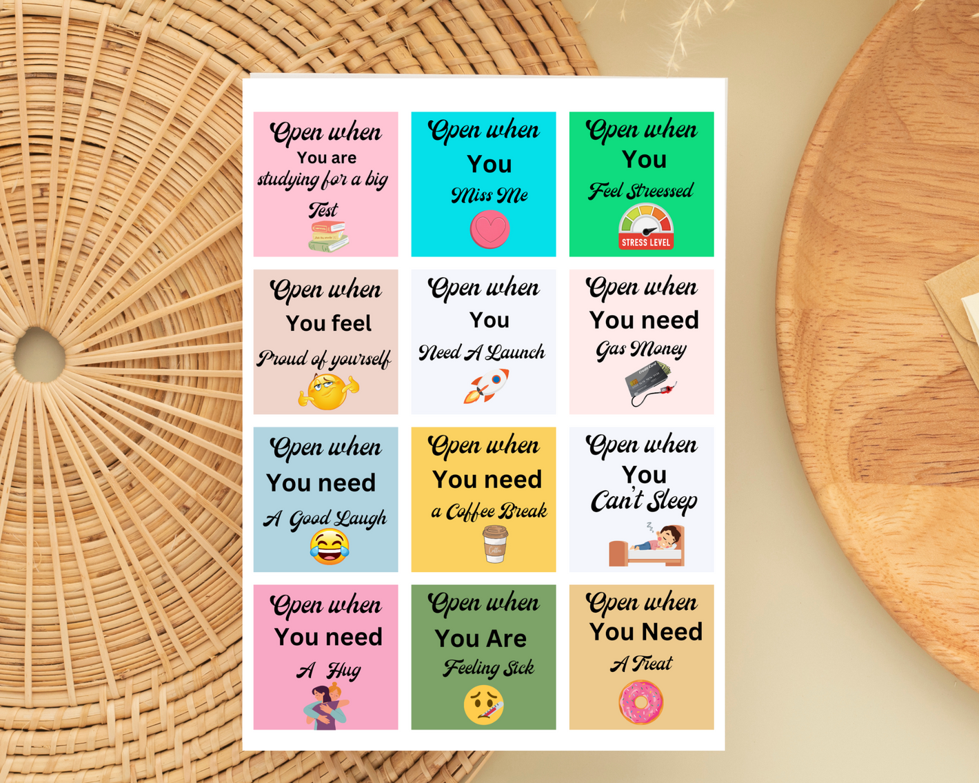 Open When Cards for Him or Her,-Relationship Gift Set-Unique Thoughtful Gift - Jassdigitalbasics # #